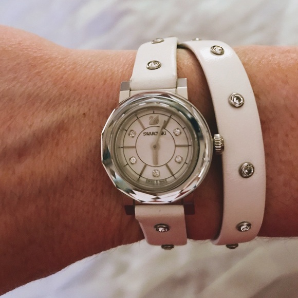 Swarovski white wrap watch main image 5